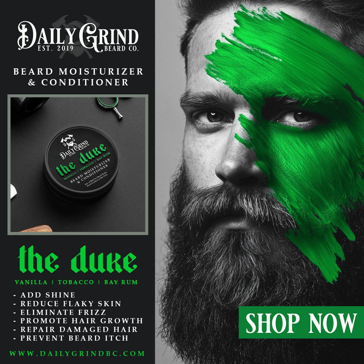 Beard Balm - The Duke Beard Moisturizer & Conditioner - Daily Grind
