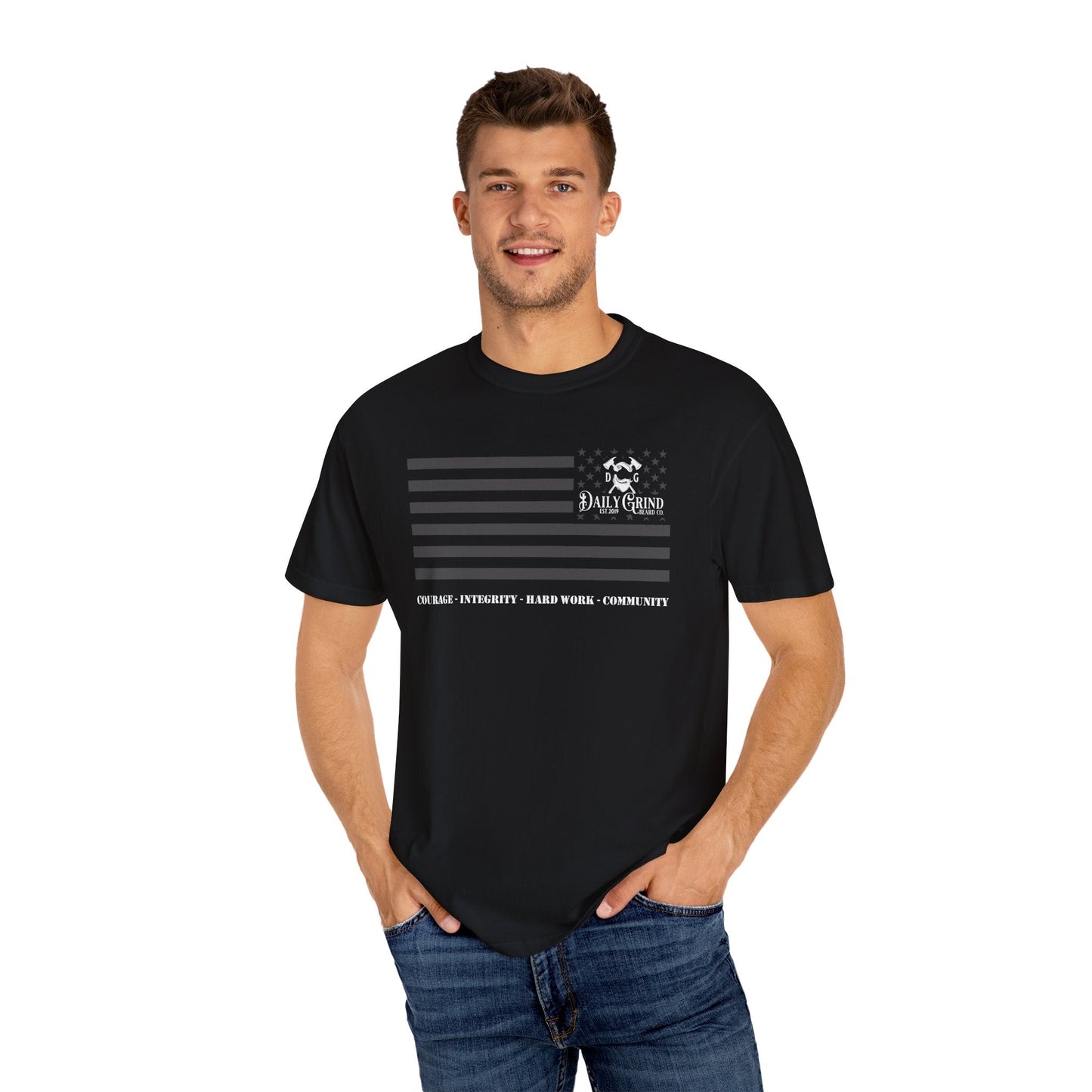 Black Unisex T-shirt, Motivational Tee, Casual Wear, Gift for Friends, Community Pride Shirt - Daily Grind