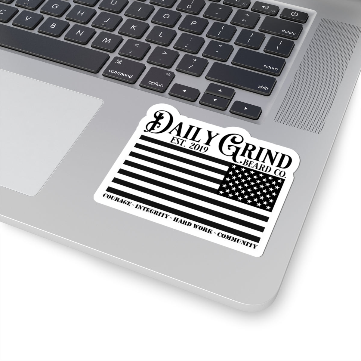 Patriotic Bumper Sticker - American Flag Decal, Daily Grind Laptop Decals, Gifts For Patriots - Daily Grind