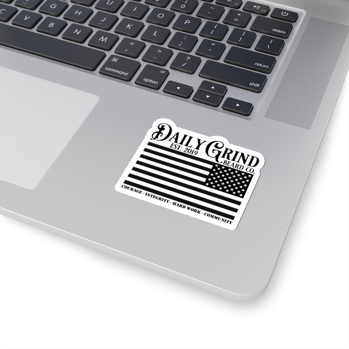 Patriotic Bumper Sticker - American Flag Decal, Daily Grind Laptop Decals, Gifts For Patriots - Daily Grind