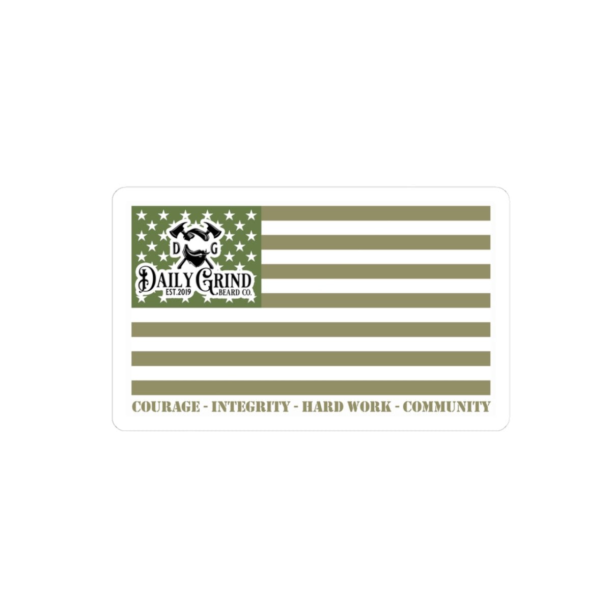 Patriotic Bumper Sticker - American Flag Decal, Gifts For Veterans - Daily Grind