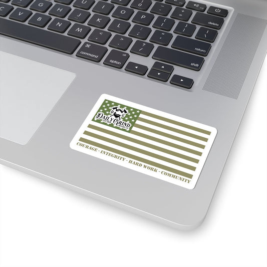 Patriotic Bumper Sticker - American Flag Decal, Gifts For Veterans - Daily Grind