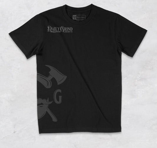Black Tee Logo Side - Daily Grind