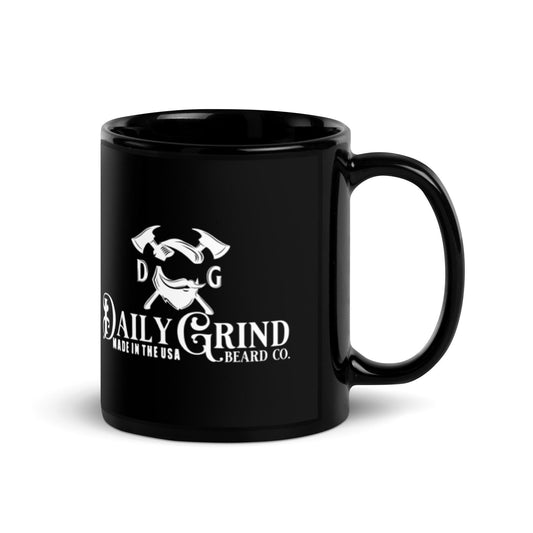 Daily Grind Black Glossy Coffee Mug - Daily Grind