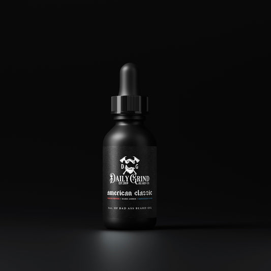 American Classic Beard Oil for Men | White Pepper, Dark Amber & Oak - Daily Grind Beard Company