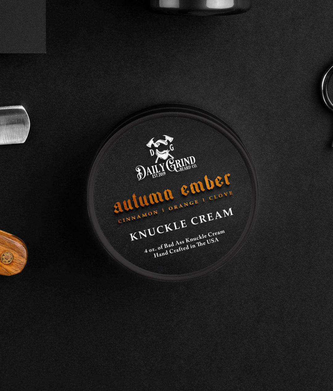 Knuckle Cream - Fall Scent - Cinnamon, Orange, Clove - Daily Grind