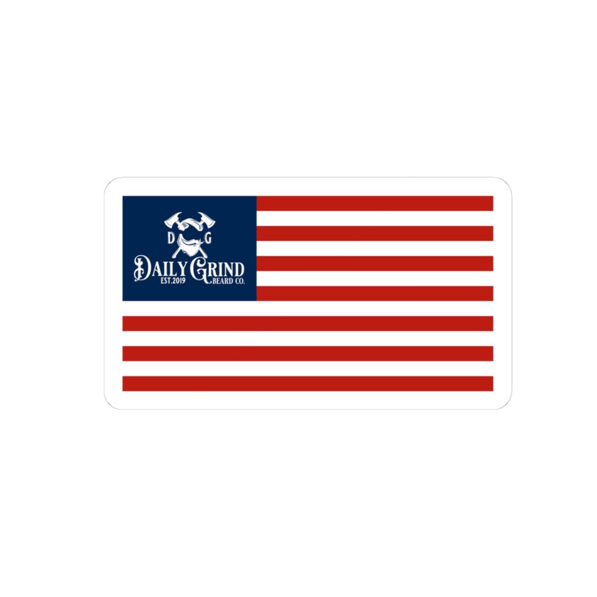 Patriotic Bumper Sticker - American Flag Decal, Daily Grind Laptop Decals, Gifts For Patriots - Daily Grind