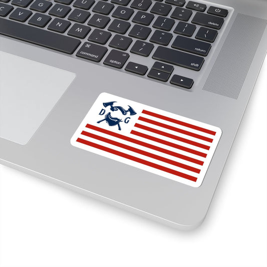 Patriotic Bumper Sticker - American Flag Decal, Daily Grind Laptop Decals, Gifts For Veterans - Daily Grind