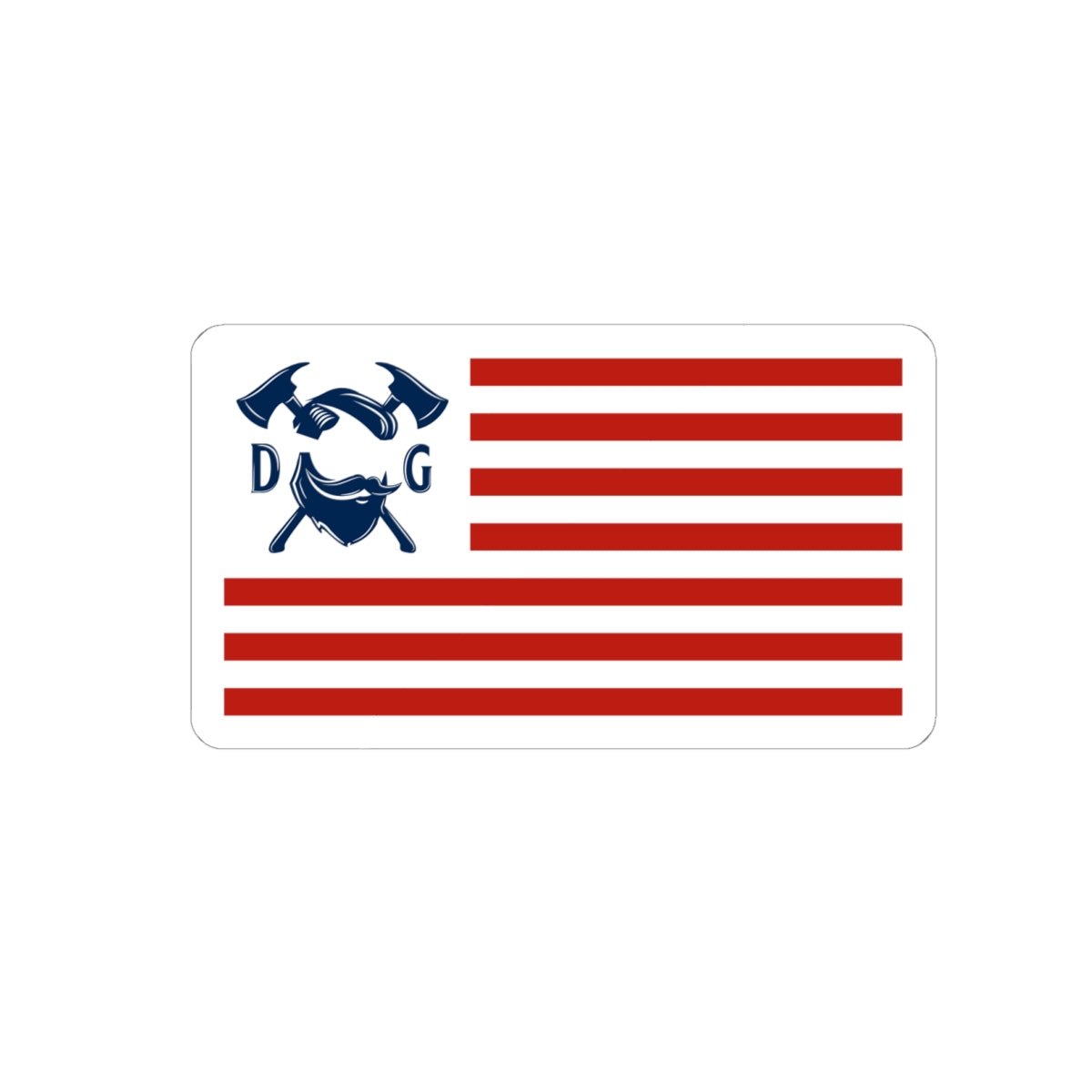 Patriotic Bumper Sticker - American Flag Decal, Daily Grind Laptop Decals, Gifts For Veterans - Daily Grind