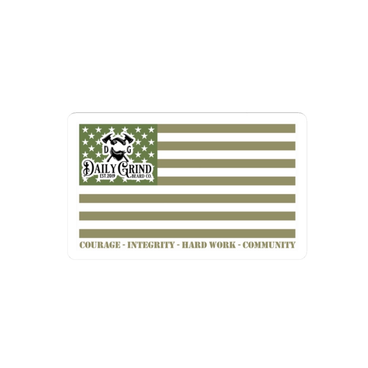 Patriotic Bumper Sticker - American Flag Decal, Gifts For Veterans - Daily Grind