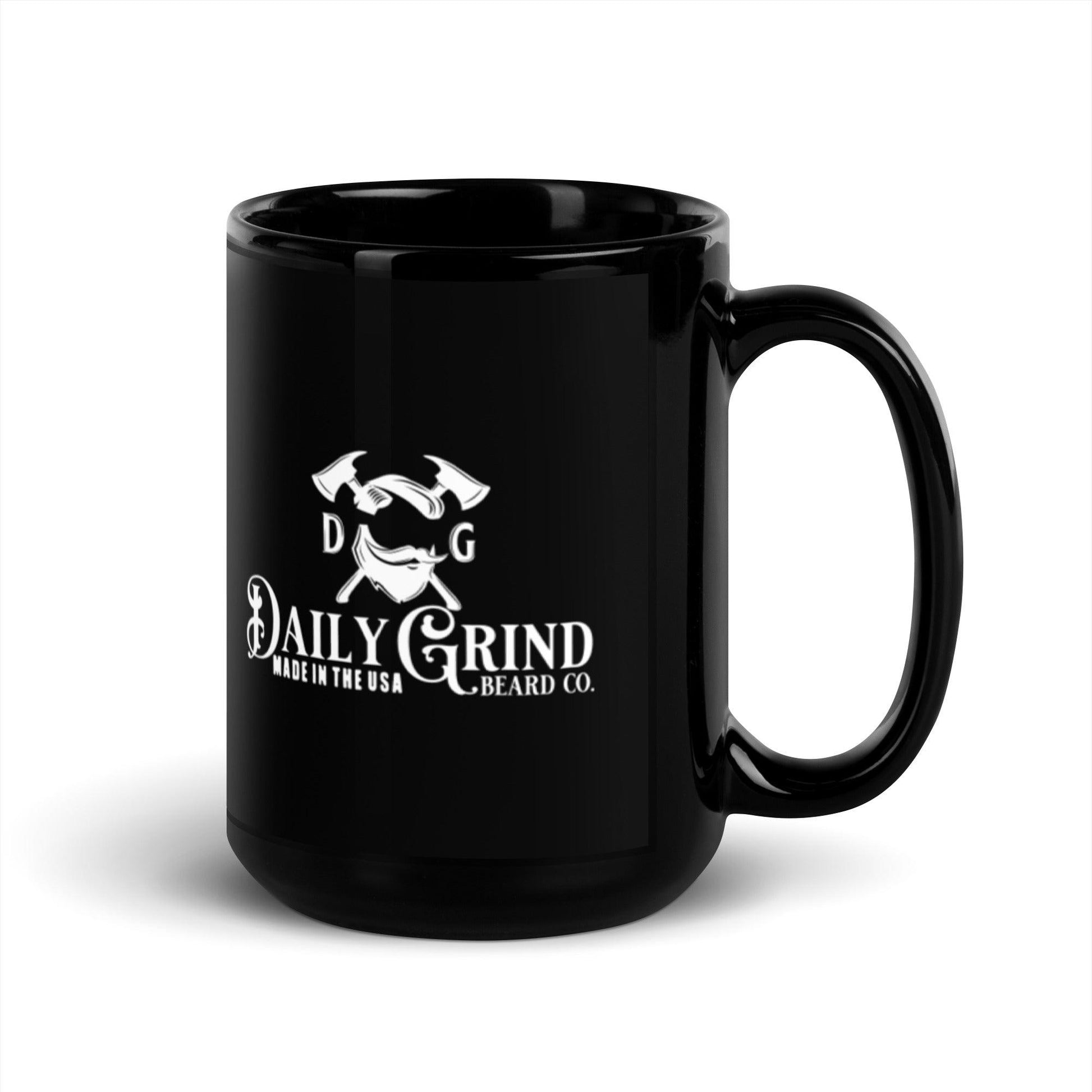Daily Grind Black Glossy Coffee Mug - Daily Grind