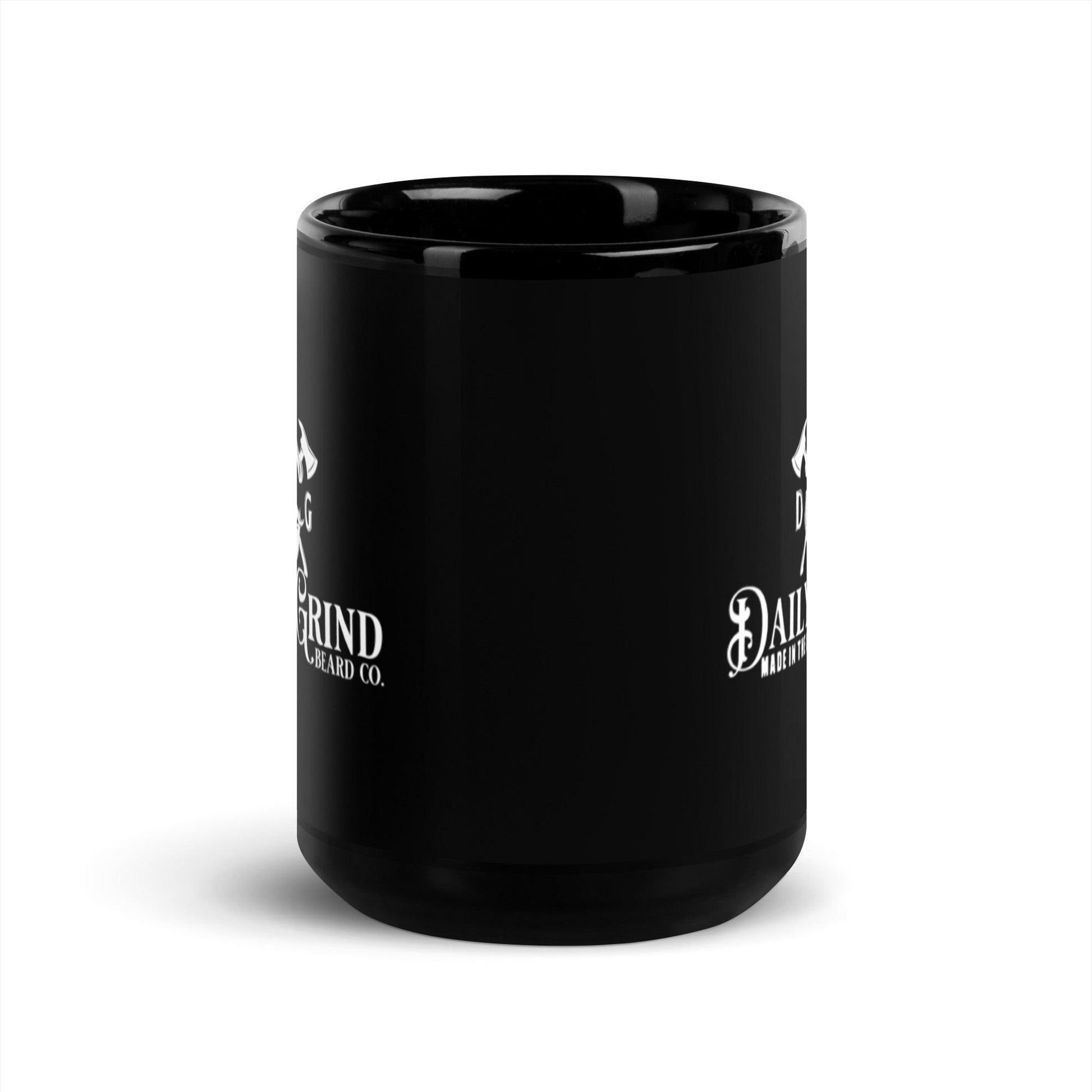 Daily Grind Black Glossy Coffee Mug - Daily Grind
