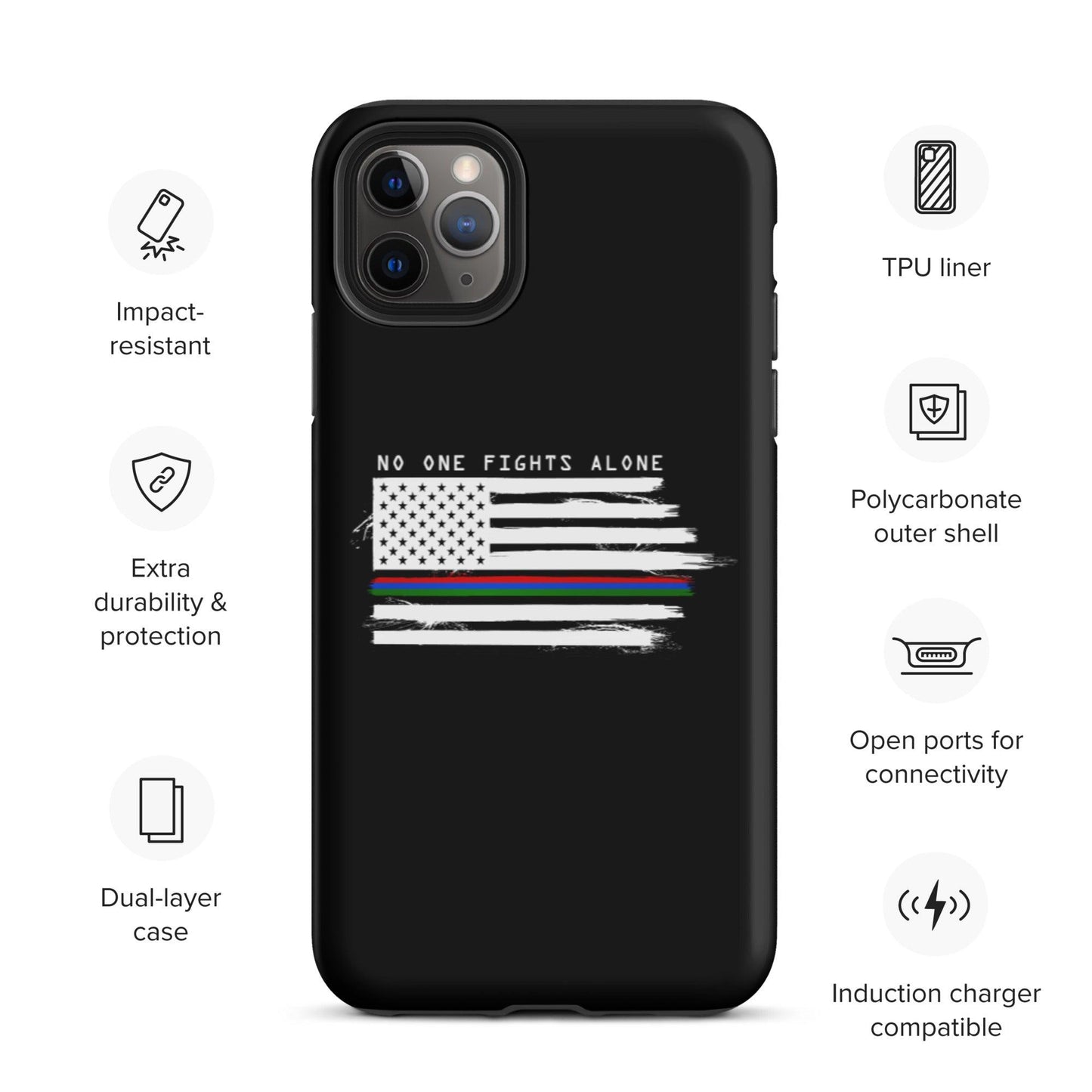 No One Fights Alone - Tough iPhone case - Daily Grind