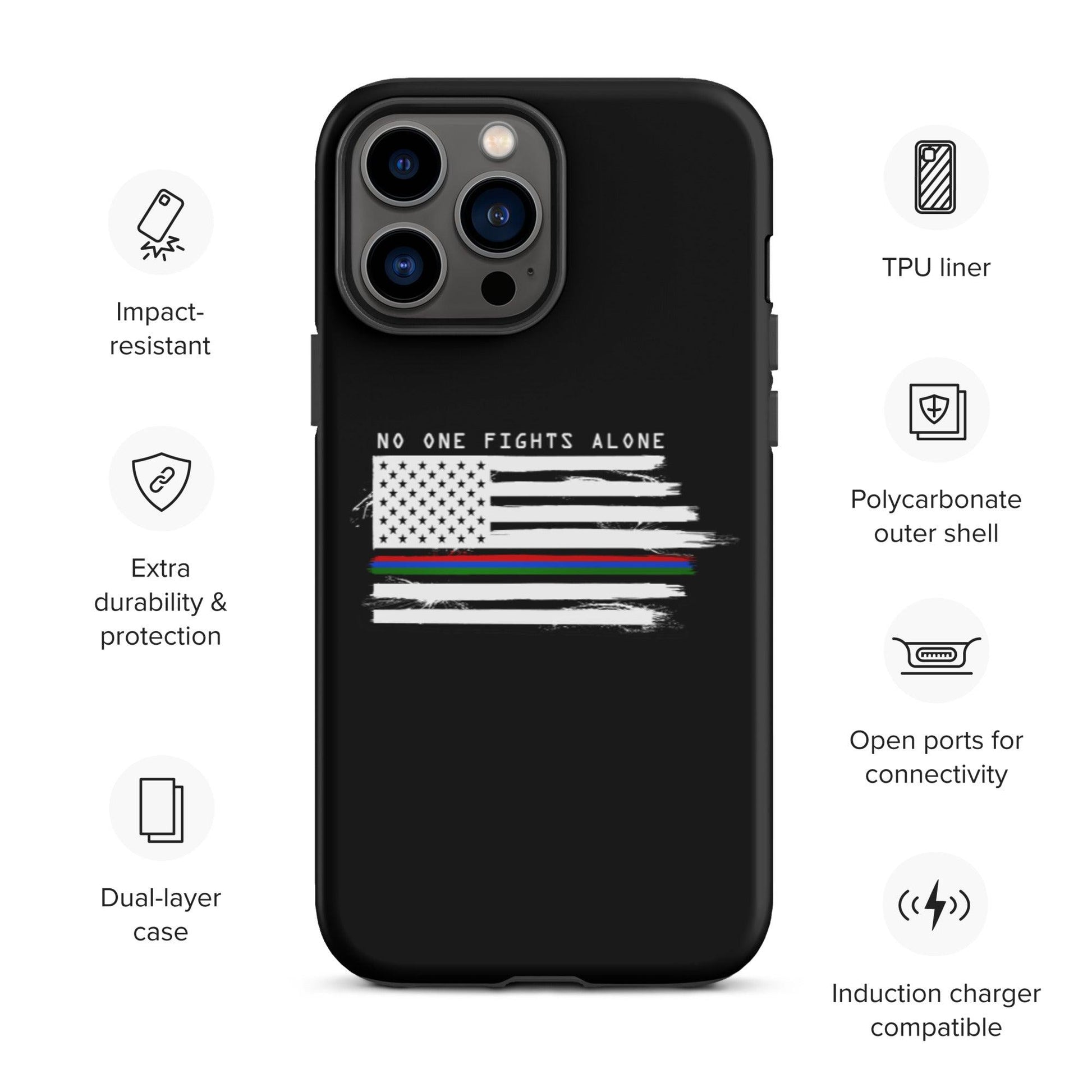 No One Fights Alone - Tough iPhone case - Daily Grind