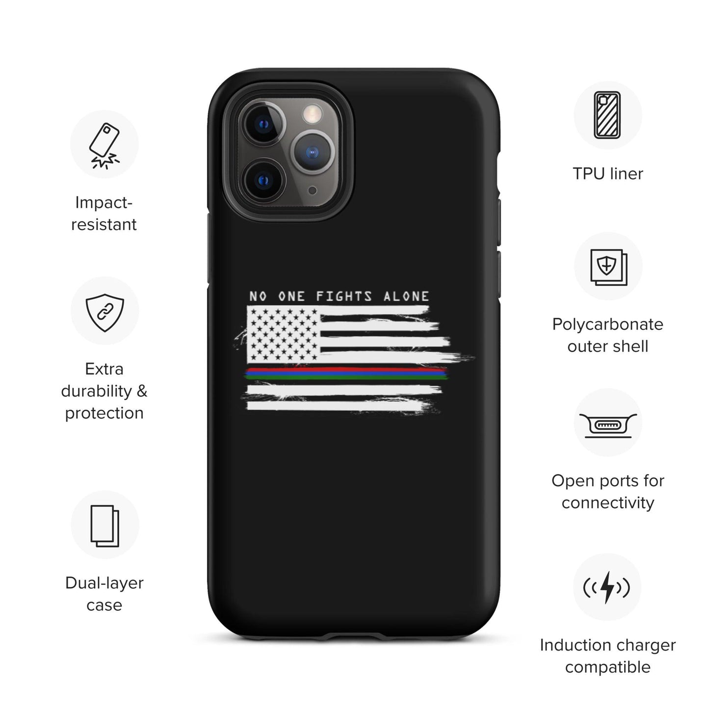 No One Fights Alone - Tough iPhone case - Daily Grind