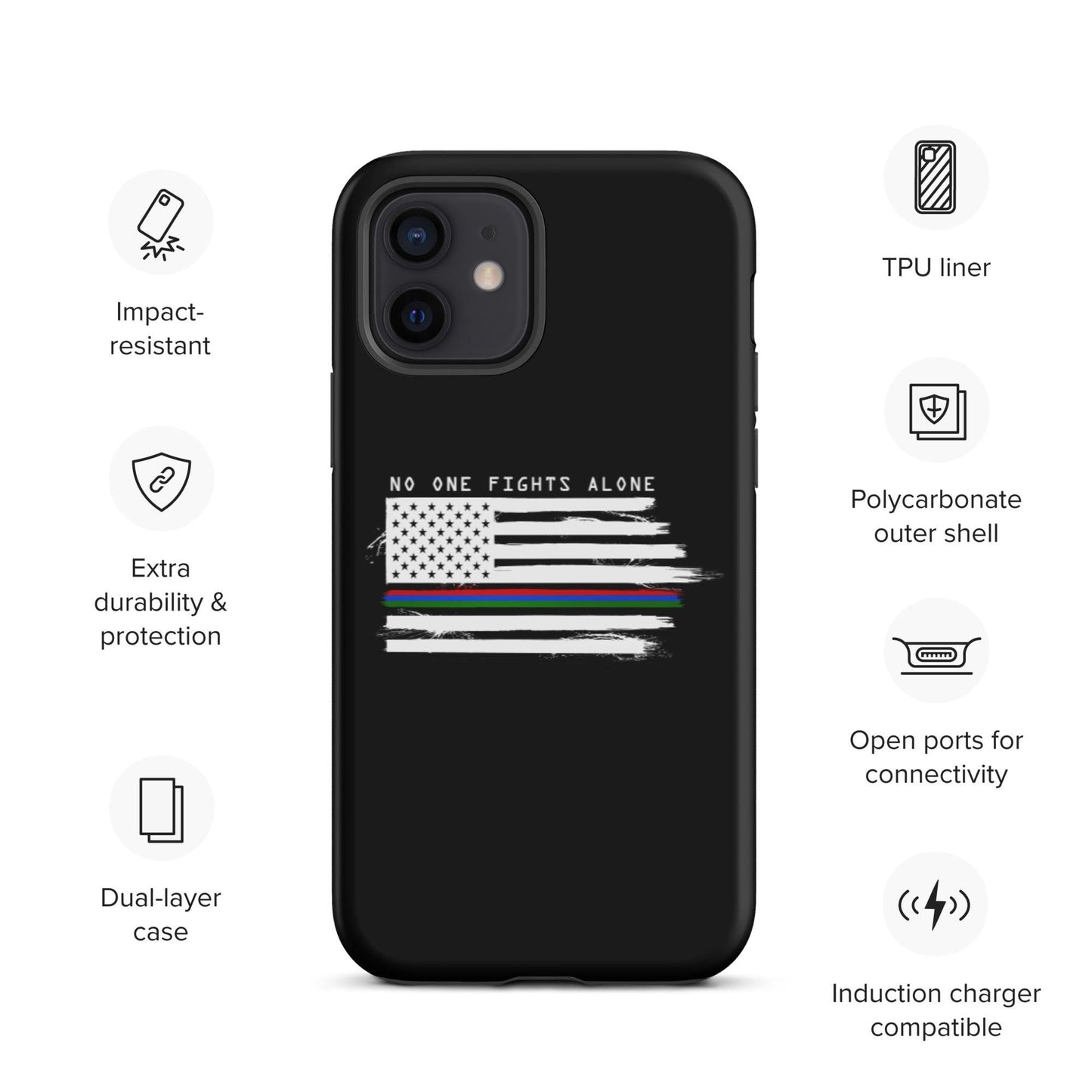 No One Fights Alone - Tough iPhone case - Daily Grind